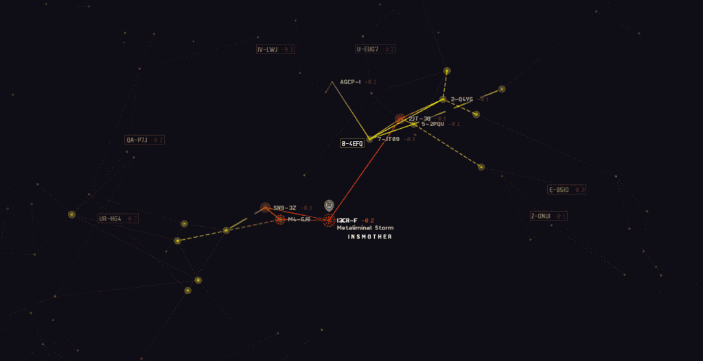 Map view of a metaliminal storm.